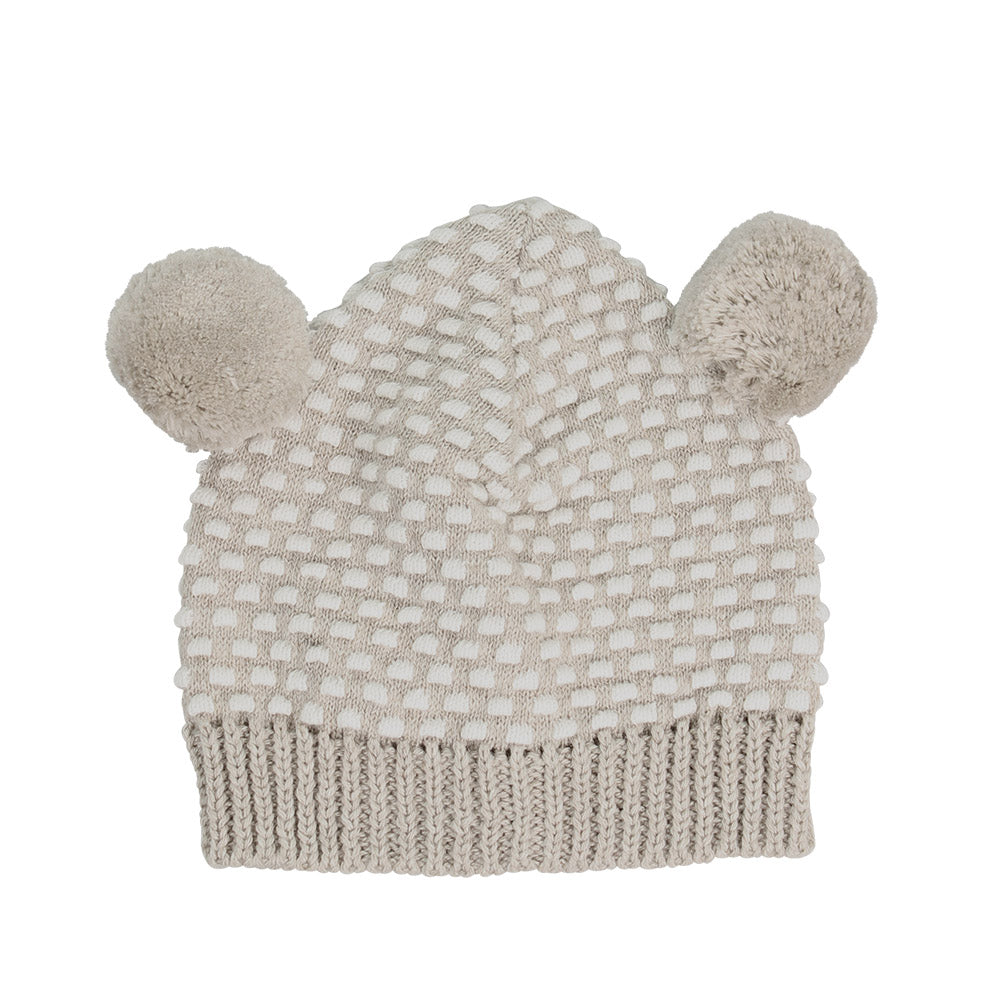 Arkie Waffle Knit Pom Pom Hat