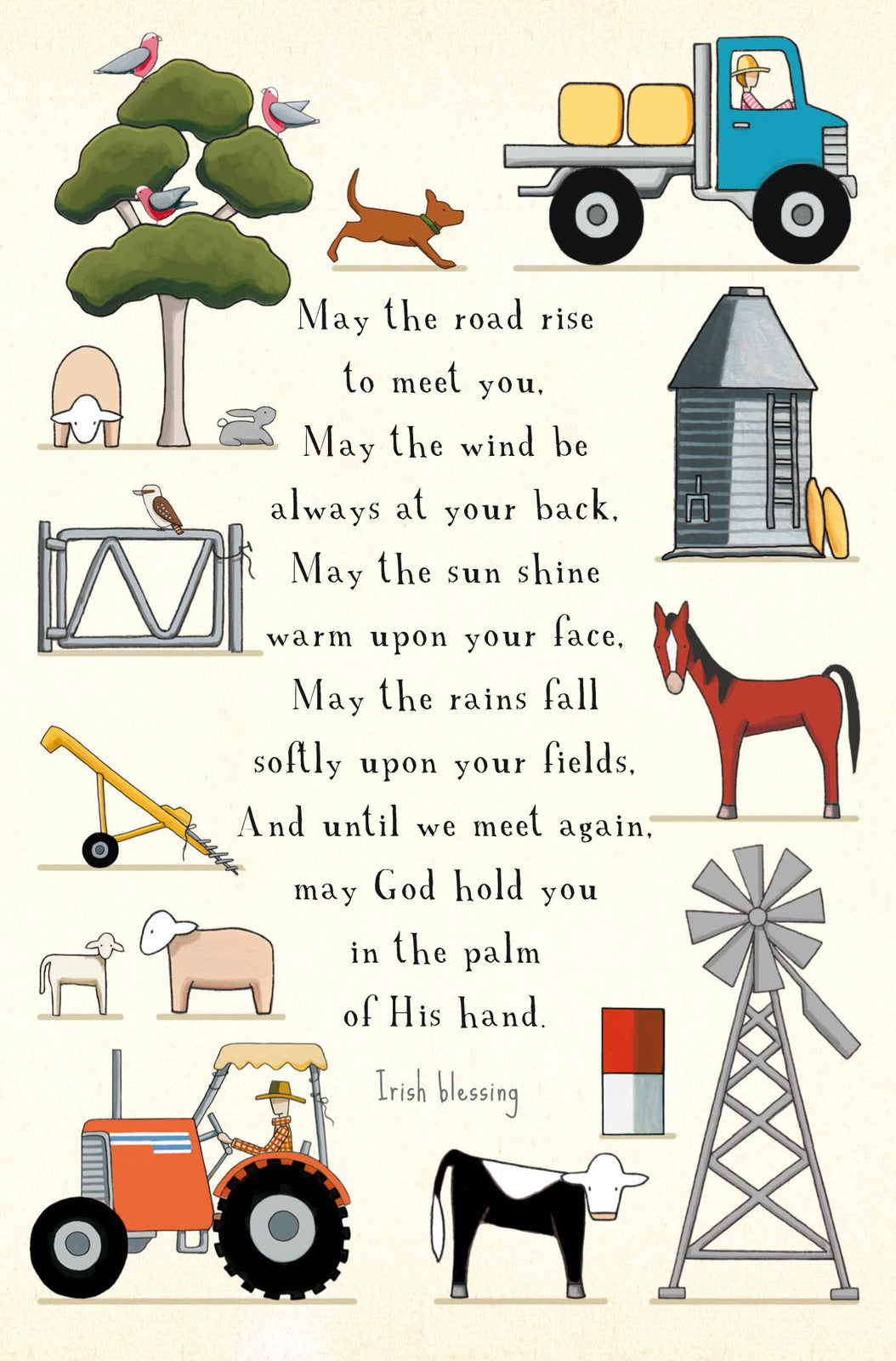 Mill &amp; Hide - Red Tractor Designs - Greeting Card - Mixed Farming Blessings