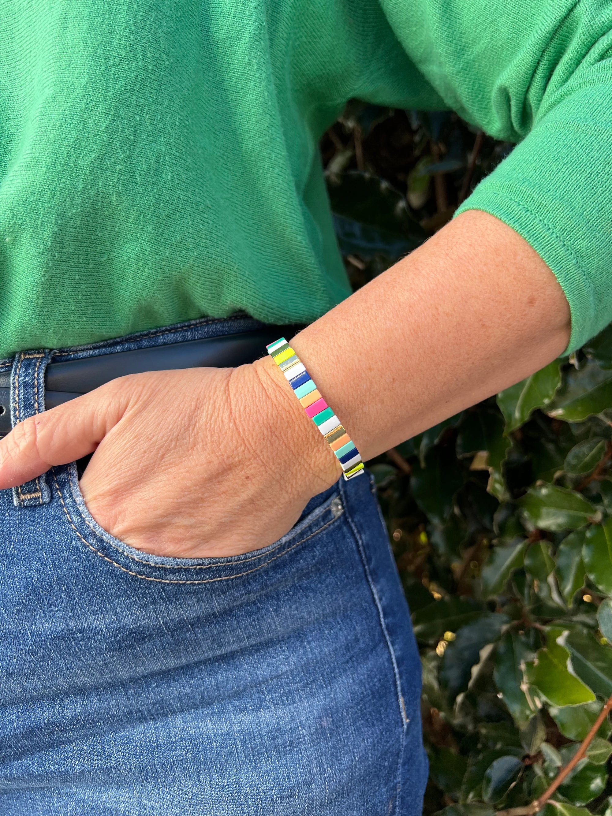 Gold Enamel Bracelets