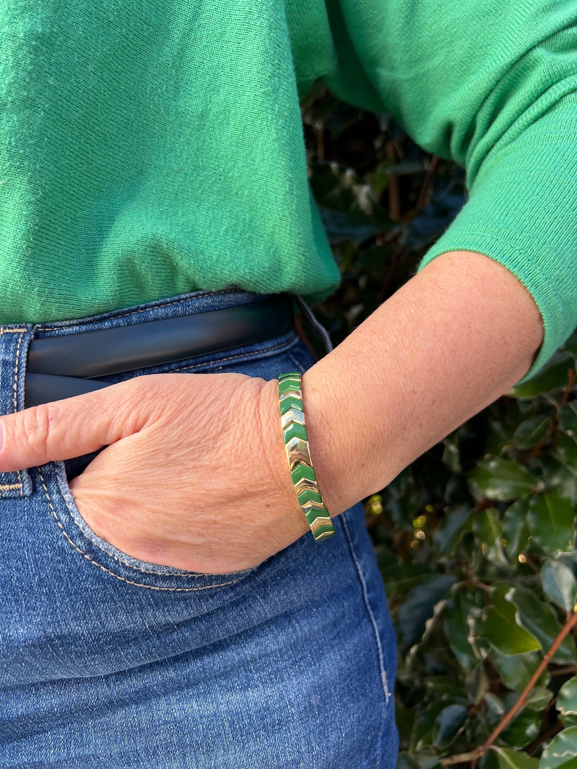 Gold Enamel Bracelets