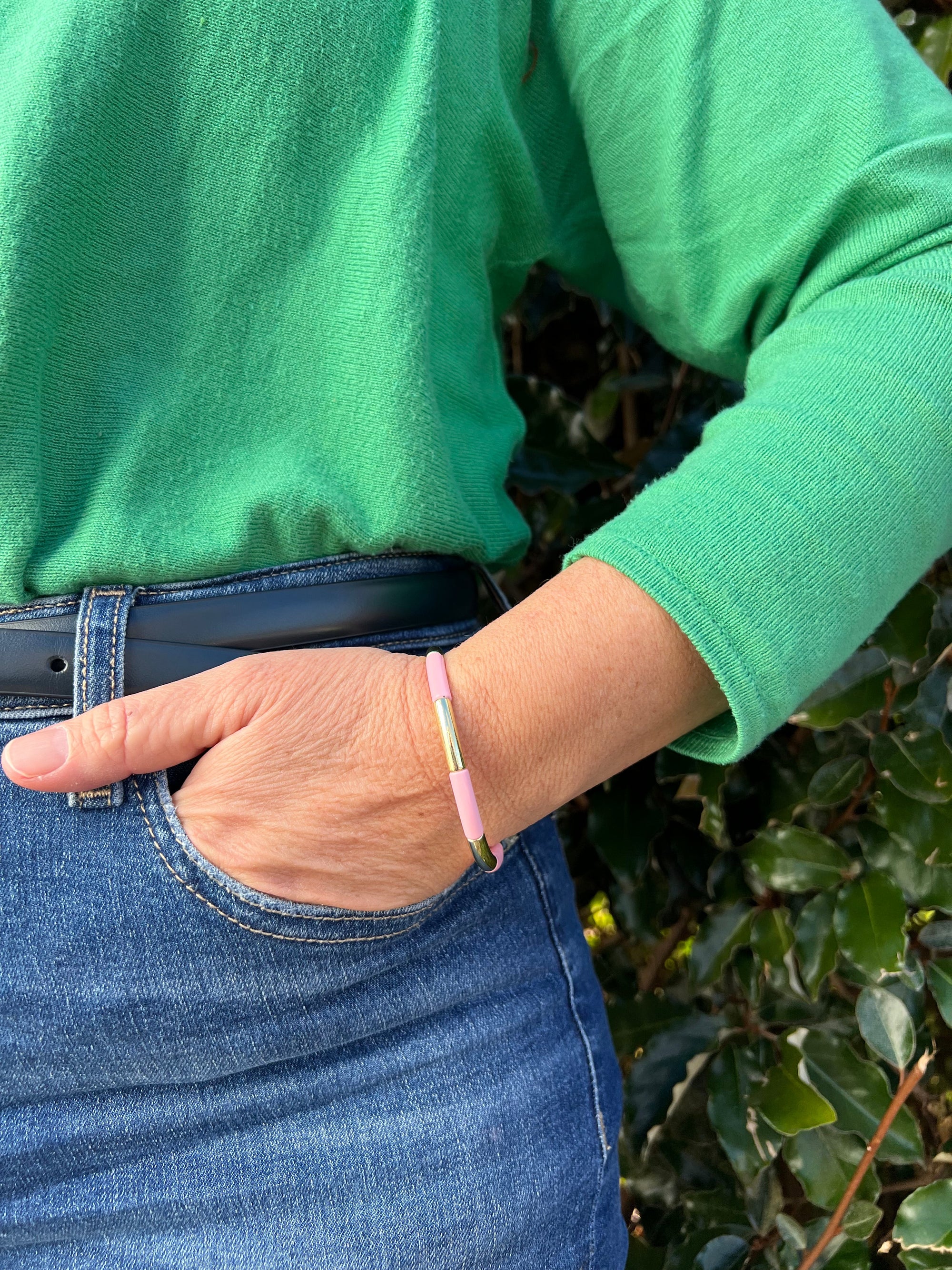 Gold Enamel Bracelets