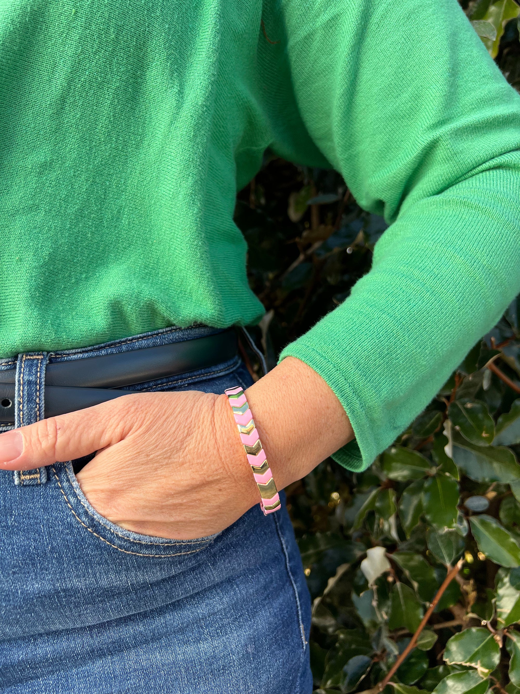 Gold Enamel Bracelets