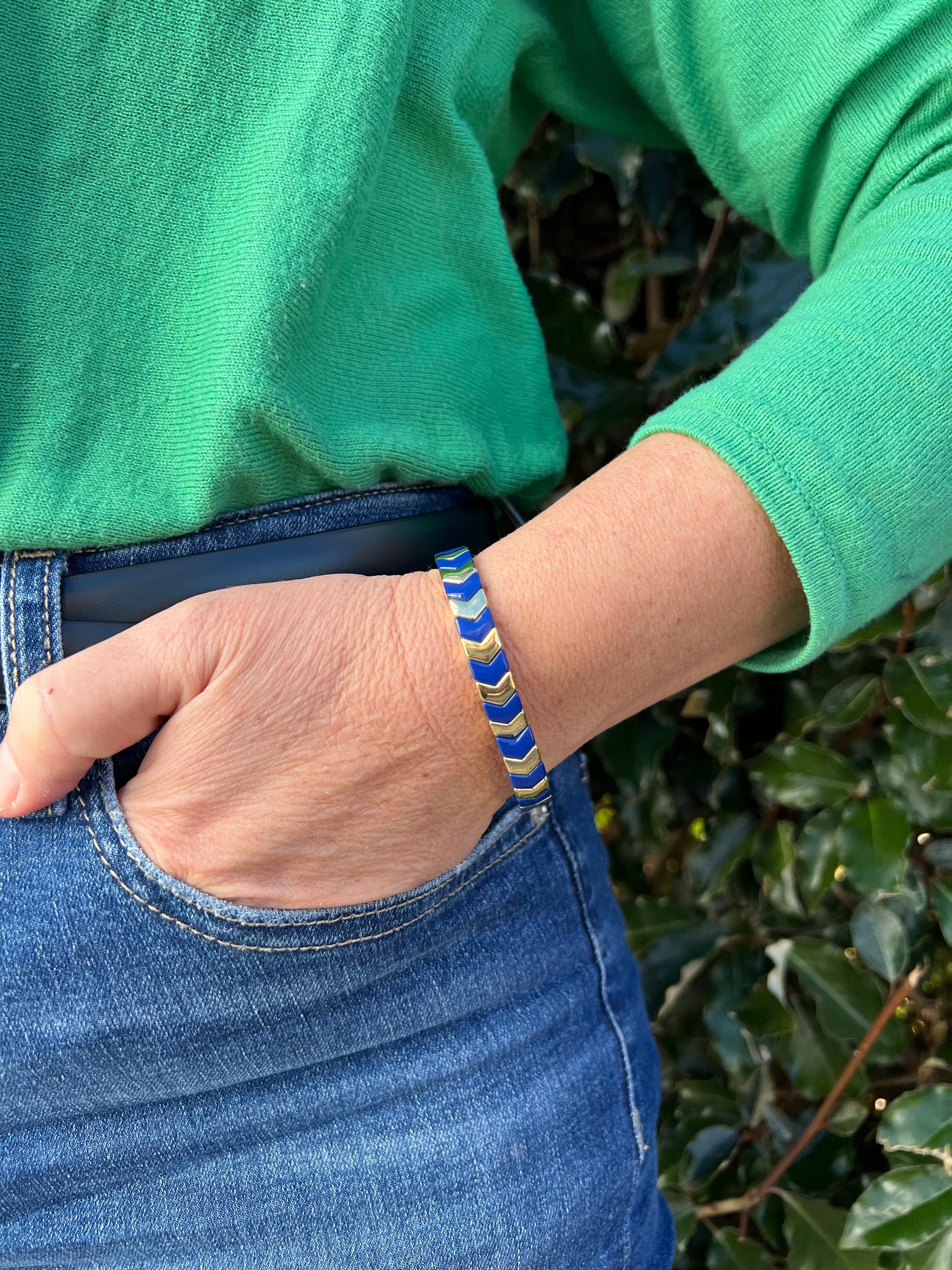 Gold Enamel Bracelets