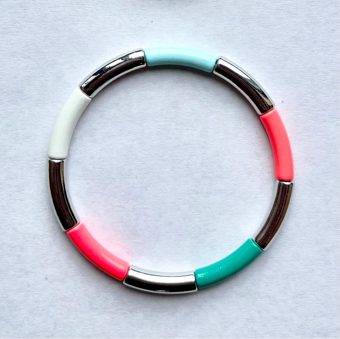 Silver Enamel Bracelets