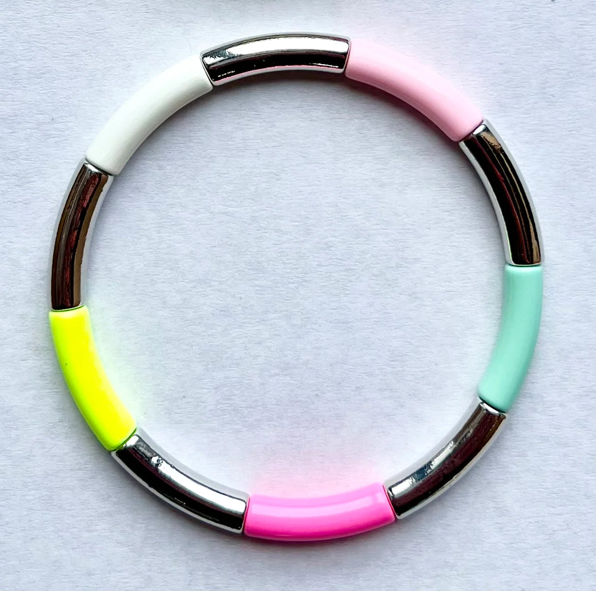 Silver Enamel Bracelets