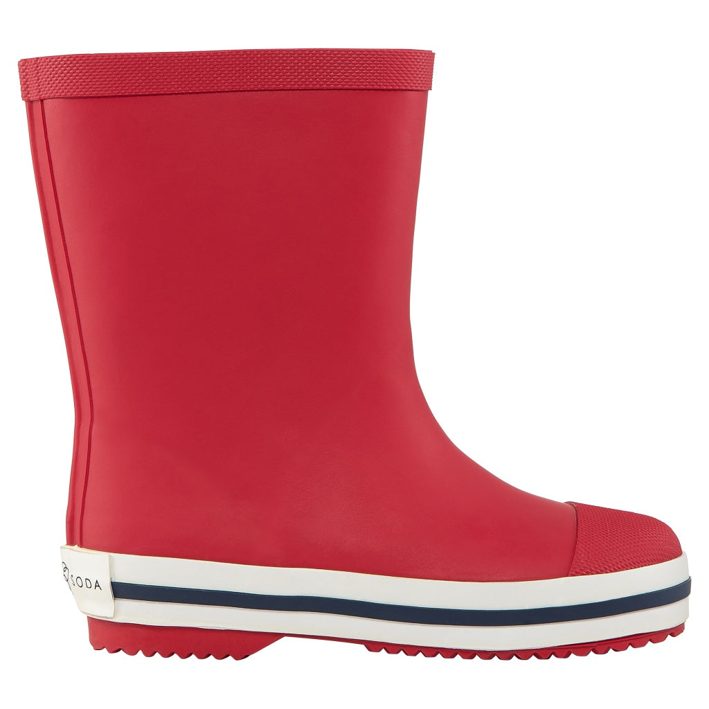 Mill &amp; Hide - French Soda - Kids Rubber Gumboot - Red