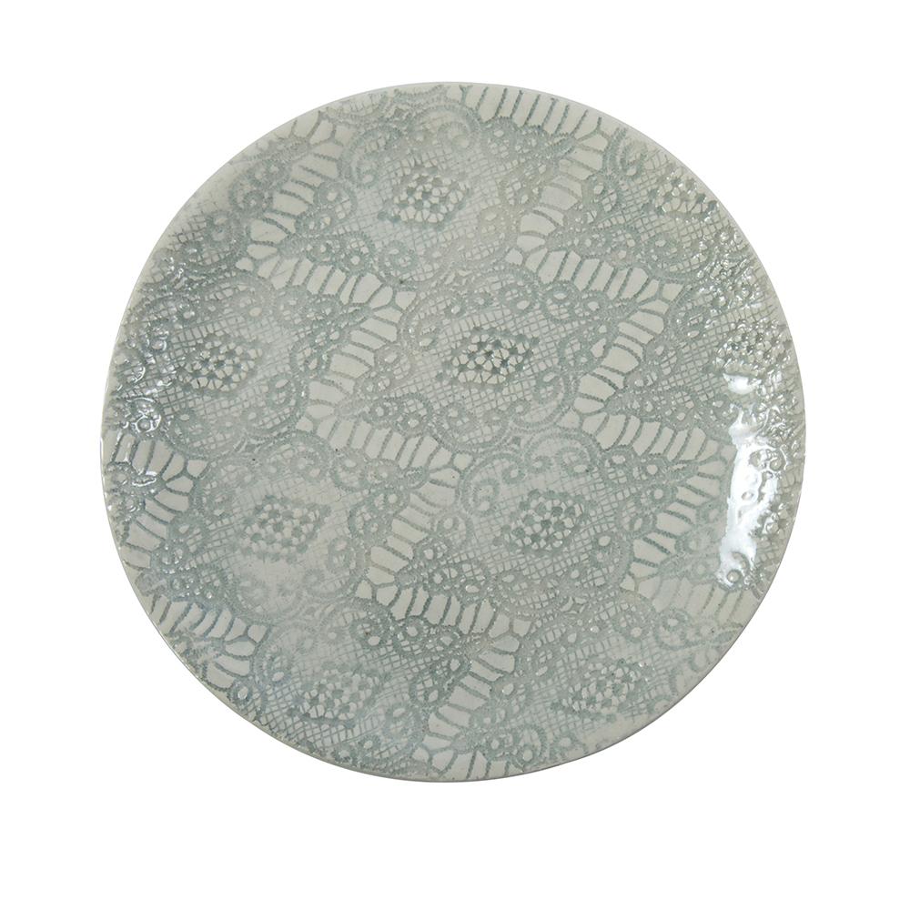 Mill &amp; Hide - Wonki Ware - Side Plate - Duck Egg Lace