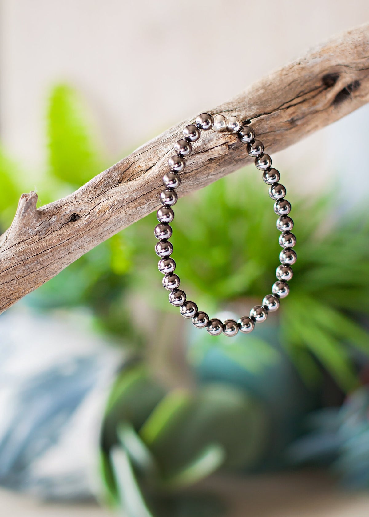 Mill &amp; Hide - Lisa B Jewellery - Hematite 6mm Bracelet