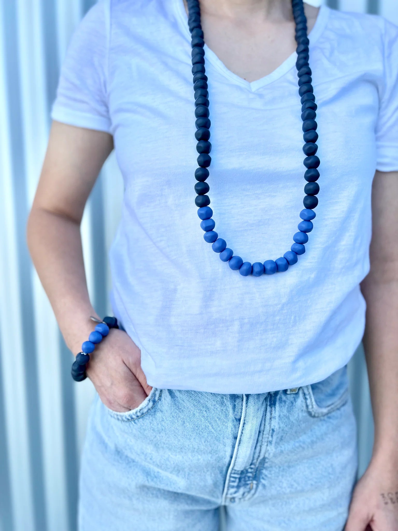 Colour Block Rock Necklaces