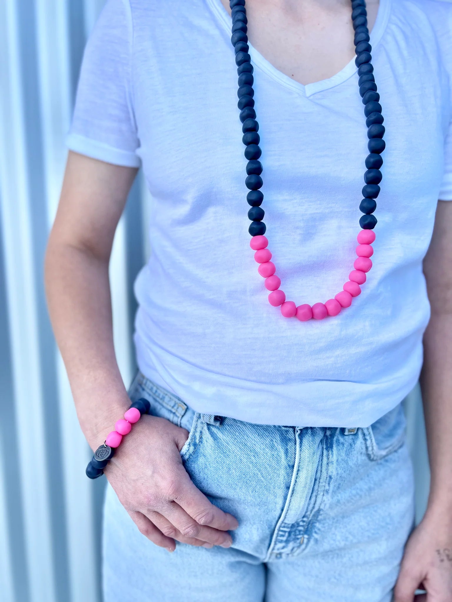 Colour Block Rock Necklaces