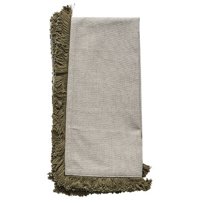 Mill &amp; Hide - Canvas + Sasson - Familia Pine Fringe Napkins