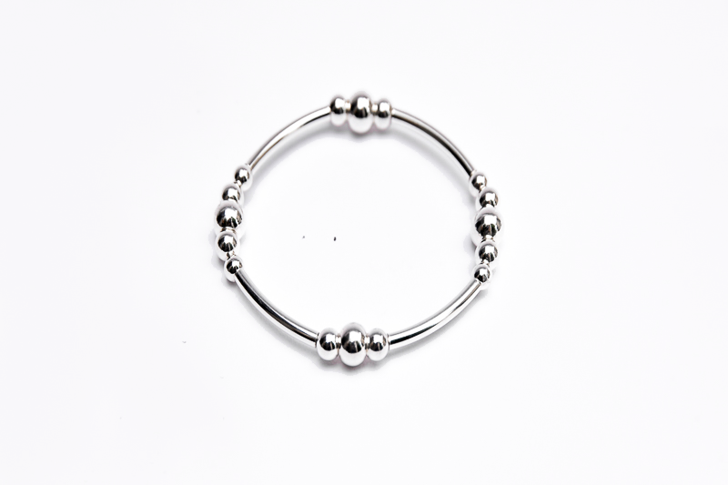 Mill &amp; Hide - Lisa B Jewellery - Silver Spacer Bracelet